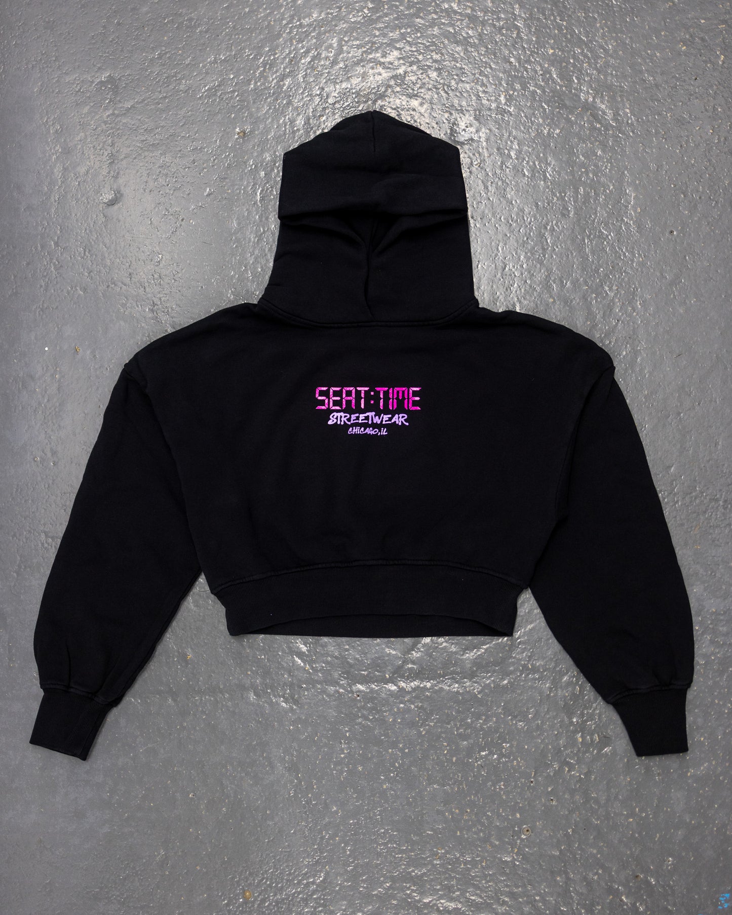 Womens Crop Hoodie - Black