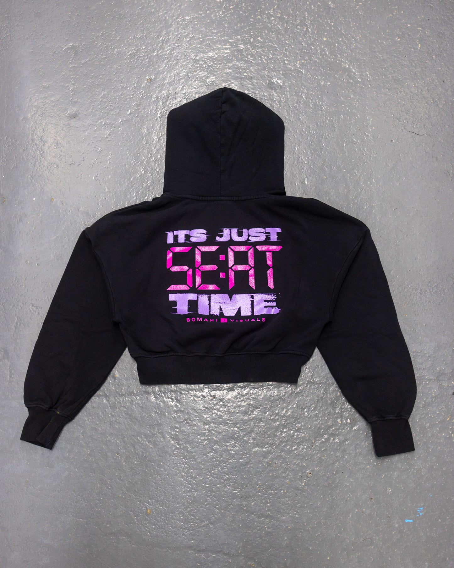 Womens Crop Hoodie - Black