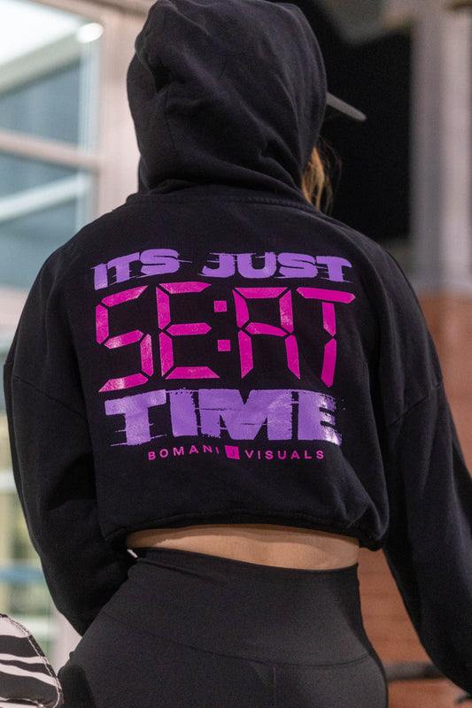 Womens Crop Hoodie - Black